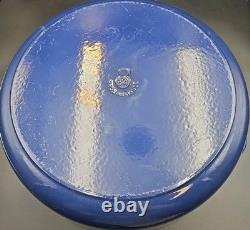 Le Creuset #34 Enameled Cast Iron Dutch Oven 13.25 Qt Round, Blue Double Handled