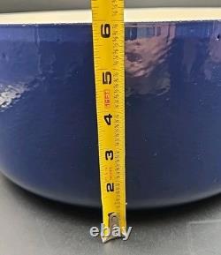 Le Creuset #34 Enameled Cast Iron Dutch Oven 13.25 Qt Round, Blue Double Handled