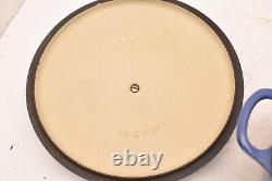 Le Creuset 3.5qt Blue Cast Iron 9 Pot Dutch Oven France #22 With Lid