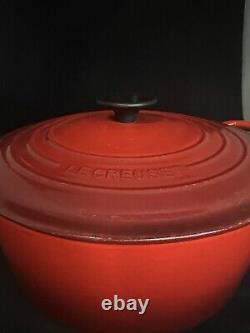 Le Creuset 5.5 Qt Dutch Oven With Lid Enameled Cast Iron Red Ombré France #26
