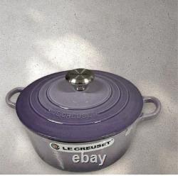 Le Creuset 5.5 Qt Round Dutch Oven Provence Bluebell Cast Iron France #26 NEW LC
