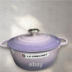 Le Creuset 5.5 Qt Round Dutch Oven Provence Bluebell Cast Iron France #26 NEW LC