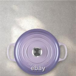 Le Creuset 5.5 Qt Round Dutch Oven Provence Bluebell Cast Iron France #26 NEW LC