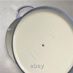 Le Creuset 5.5 Qt Round Dutch Oven Provence Bluebell Cast Iron France #26 NEW LC