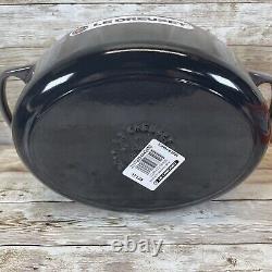 Le Creuset 9 in 2.6L 2.75qt Oval Dutch Oven Enameled Cast Iron Flint Oyster Gray