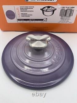 Le Creuset BLUE BELL Round Dutch Oven, Bear Knob, Cast Iron, 5.5, 1 Qt, With Box