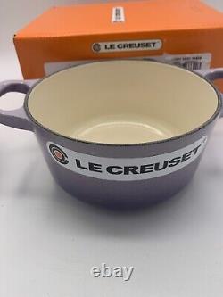 Le Creuset BLUE BELL Round Dutch Oven, Bear Knob, Cast Iron, 5.5, 1 Qt, With Box