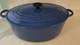 Le Creuset Blue Oval Dutch Oven #35 Excellent 9.5 Quart With Lid