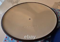 Le Creuset Blue Oval Dutch Oven #35 Excellent 9.5 Quart With Lid