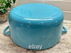 Le Creuset Caribbean Blue Cast Iron Dutch Oven #26, 5.5 Qt. Excellent Condition