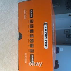 Le Creuset Cast Iron 28 Oval Dutch Oven Grill Pan Lid Flame 4-1/2 Qt