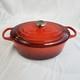 Le Creuset Cast Iron 31 Oval Dutch Oven With Lid Cerise Red 6-3/4 Qt