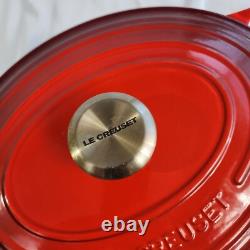 Le Creuset Cast Iron 31 Oval Dutch Oven with Lid Cerise Red 6-3/4 Qt
