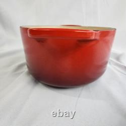 Le Creuset Cast Iron 31 Oval Dutch Oven with Lid Cerise Red 6-3/4 Qt