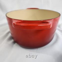 Le Creuset Cast Iron 31 Oval Dutch Oven with Lid Cerise Red 6-3/4 Qt