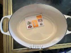 Le Creuset Cast Iron 9.5QT Oval Dutch Oven in MERINGUE BRAND NEW UNUSED