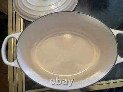 Le Creuset Cast Iron 9.5QT Oval Dutch Oven in MERINGUE BRAND NEW UNUSED