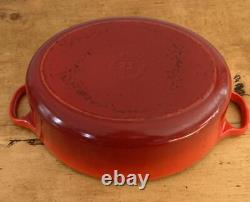 Le Creuset Cast Iron Cerise Red Oval Dutch Oven Baker +Lid 23 2.75 Qt Retail$290
