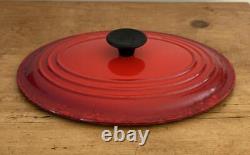 Le Creuset Cast Iron Cerise Red Oval Dutch Oven Baker +Lid 23 2.75 Qt Retail$290