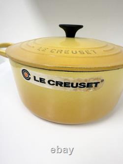 Le Creuset Cast Iron Dutch Oven 22 with Lid 3.5 Quart Dijon