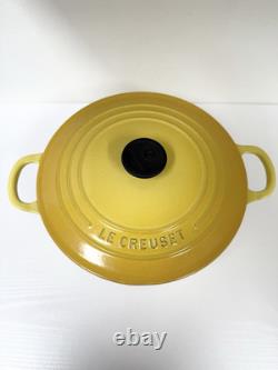 Le Creuset Cast Iron Dutch Oven 22 with Lid 3.5 Quart Dijon