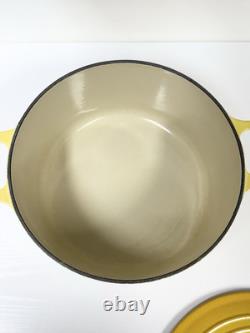 Le Creuset Cast Iron Dutch Oven 22 with Lid 3.5 Quart Dijon