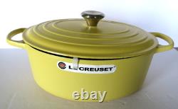 Le Creuset Cast Iron Oval Dutch Oven with Lid 6.75 Qt Yellow Enamel #31 France
