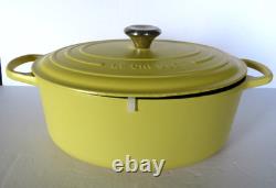 Le Creuset Cast Iron Oval Dutch Oven with Lid 6.75 Qt Yellow Enamel #31 France