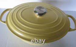Le Creuset Cast Iron Oval Dutch Oven with Lid 6.75 Qt Yellow Enamel #31 France