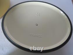 Le Creuset Cast Iron Oval Dutch Oven with Lid 6.75 Qt Yellow Enamel #31 France