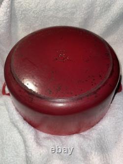 Le Creuset Cast Iron Round 30 Dutch Oven 6.75 qt. Cerise Red With Lid