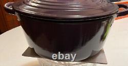 Le Creuset Cast Iron Round Dutch Oven 3.5 Qt Cassis Purple