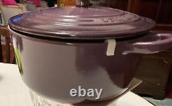 Le Creuset Cast Iron Round Dutch Oven 3.5 Qt Cassis Purple