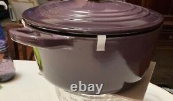 Le Creuset Cast Iron Round Dutch Oven 3.5 Qt Cassis Purple