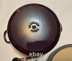 Le Creuset Cast Iron Round Dutch Oven 3.5 Qt Cassis Purple