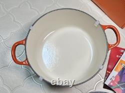 Le Creuset Cayenne 22cm 3.5 Qt CLASSIC Round Dutch Oven STEEL KNOB Rare NIB