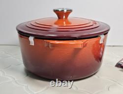 Le Creuset Cayenne 22cm 3.5 Qt CLASSIC Round Dutch Oven STEEL KNOB Rare NIB
