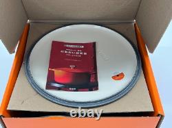 Le Creuset Cocotte 24cm 9.5in 4.5qt Fig Purple Silver knob Cast Iron Dutch oven