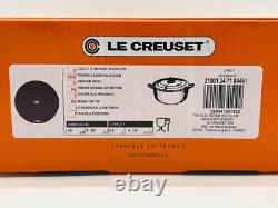 Le Creuset Cocotte 24cm 9.5in 4.5qt Fig Purple Silver knob Cast Iron Dutch oven