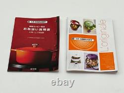 Le Creuset Cocotte 24cm 9.5in 4.5qt Fig Purple Silver knob Cast Iron Dutch oven