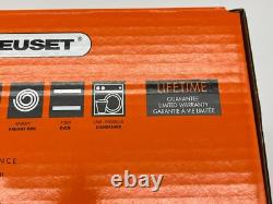 Le Creuset Cocotte 24cm 9.5in 4.5qt Fig Purple Silver knob Cast Iron Dutch oven