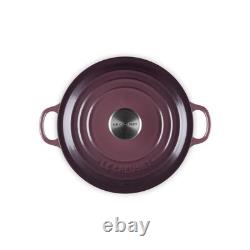 Le Creuset Cocotte 9.5 (24cm) 4.5qt Cast Iron Dutch Oven Fig Purple Silver Knob