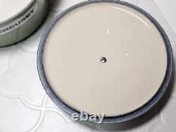 Le Creuset Cocotte Palm Green 18cm 2Qt Cast Iron Dutch Oven Silver knob NIB