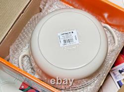 Le Creuset Cocotte Ronde 20cm 2-3/4 Qt Meringue Cast Iron Dutch oven UNUSED