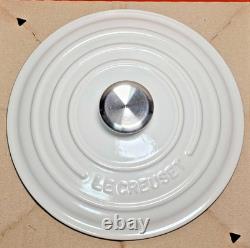 Le Creuset Cocotte Ronde 20cm 2-3/4 Qt Meringue Cast Iron Dutch oven UNUSED