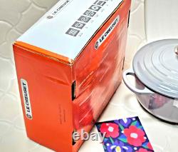 Le Creuset Cocotte Ronde 20cm 2-3/4 Qt Mist Gray Cast Iron Dutch oven UNUSED