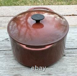 Le Creuset Cousances Cast Iron 30 Oval Dutch Oven with Lid Chestnut 6-1/2 Qt