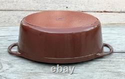 Le Creuset Cousances Cast Iron 30 Oval Dutch Oven with Lid Chestnut 6-1/2 Qt