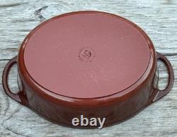 Le Creuset Cousances Cast Iron 30 Oval Dutch Oven with Lid Chestnut 6-1/2 Qt