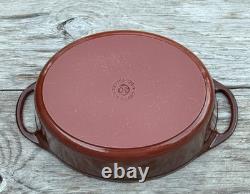 Le Creuset Cousances Cast Iron 30 Oval Dutch Oven with Lid Chestnut 6-1/2 Qt